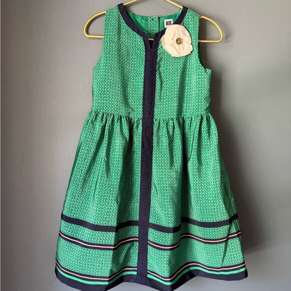 Janie and Jack green sleeveless party dress - Picture 1 of 4